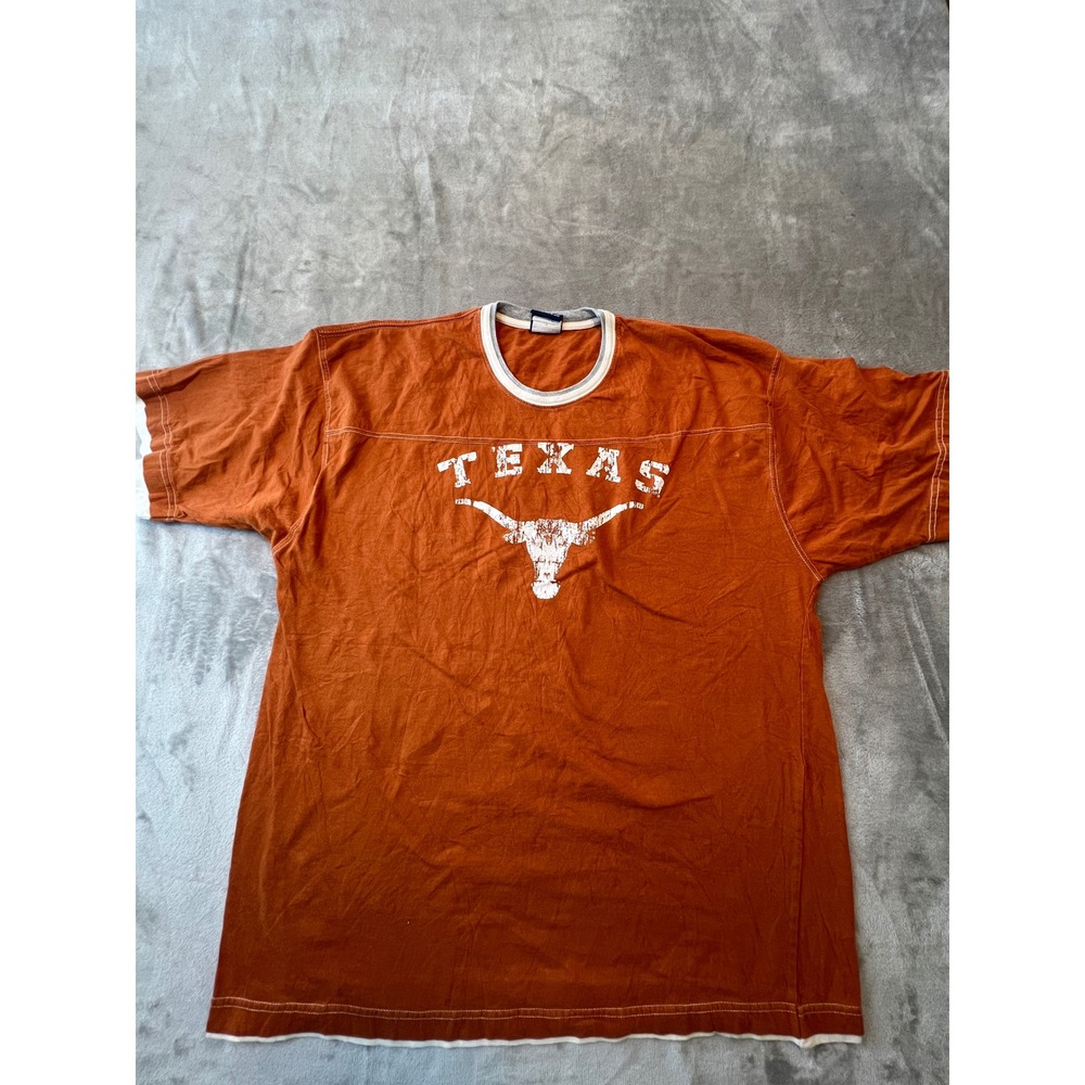 Old Varsity Brand T-Shirt Mens 2XL Orange Texas Longhorns Graphic Tee